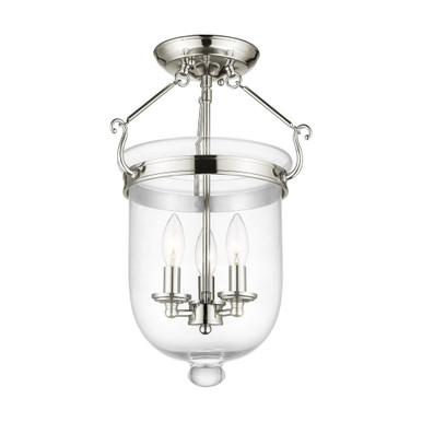 Jefferson 3 Light 12 Inch Wide Flush Mount by Livex 5062 - 5062