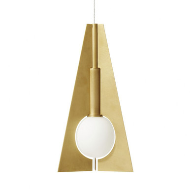 Sean Lavin 1 LED Pyramid Monorail Pendant by Visual Comfort Modern - MR-700-OBLP