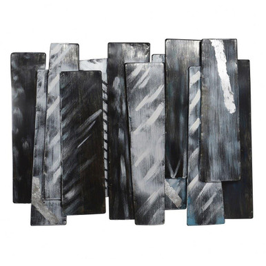 Midnight Aluminum 24.41 Inch Layered Metal Wall Decor by Stylecraft - WI42992DS