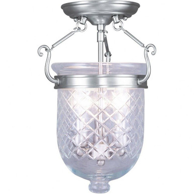 Jefferson 3 Light 10 Inch Wide Flush Mount by Livex 5071-01