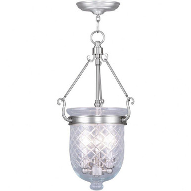 Jefferson 3 Light 10 Inch Wide Traditional Chain Lantern by Livex - 5073-35