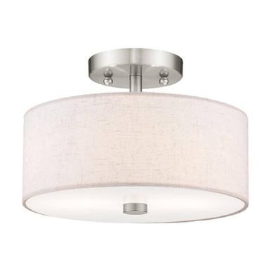 Meridian Two Light 11 Inch Wide Semi Flush Mount by Livex - 52133