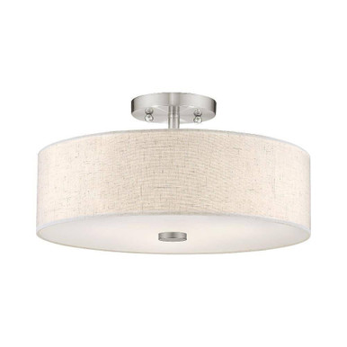 Meridian Three Light 15 Inch Wide Semi Flush Mount by Livex - 52135