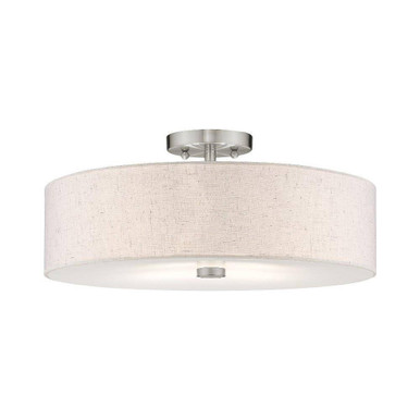Meridian 4 Light 18 Inch Wide Semi Flush Mount by Livex - 52136