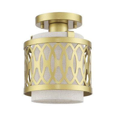 Vistaview 1 Light 7.25 Inch Wide Semi Flush Mount by Livex - 53431