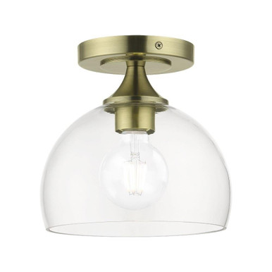 Glendon 1 Light 8.25 Inch Wide Semi Flush Mount by Livex - 53640