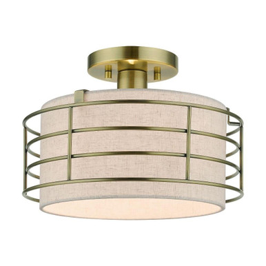 Blanchard 1 Light 12 Inch Wide Semi Flush Mount by Livex - 55117