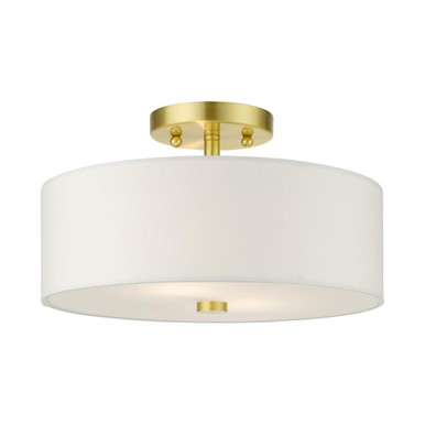 Meridian 2 Light 13 Inch Wide Semi Flush Mount by Livex 51053-12