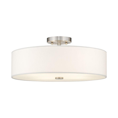 Meridian 4 Light 18 Inch Wide Semi Flush Mount by Livex 51055-91