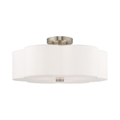 Chelsea 3 Light 18 Inch Wide Flush Mount by Livex - 52154-91