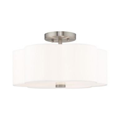 Chelsea 3 Light 15 Inch Wide Flush Mount by Livex - 52153-91