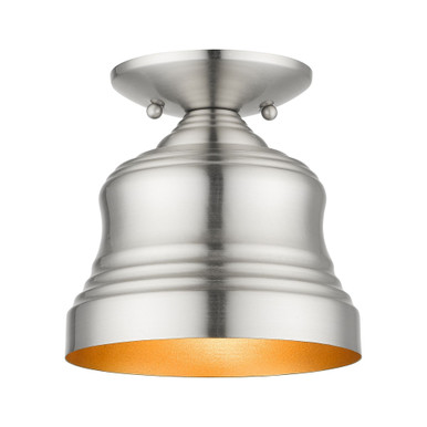 Endicott 1 Light 7 Inch Wide Semi Flush Mount by Livex - 55909