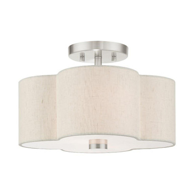 Solstice 2 Light 13 Inch Wide Semi Flush Mount by Livex - 58062