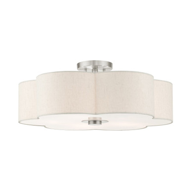Solstice 5 Light 22 Inch Wide Semi Flush Mount by Livex - 58068