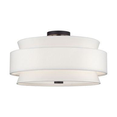 Fontana 5 Light 21 Inch Wide Semi Flush Mount by Livex - 60028