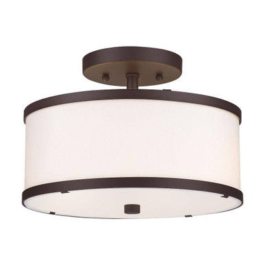 Park Ridge 2 Light 11 Inch Wide New Traditional Semi Flush Mount by Livex - 62626
