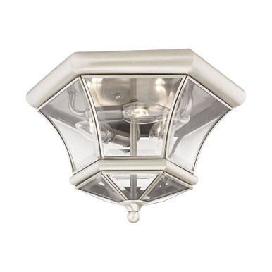 Monterey/Georgetown 3 Light 12.5 Inch Wide Outdoor Flush Mount by Livex - 7053
