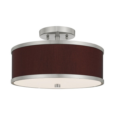 Park Ridge 2 Light 13 Inch Wide Semi Flush Mount by Livex 60412-91 - 60412-91