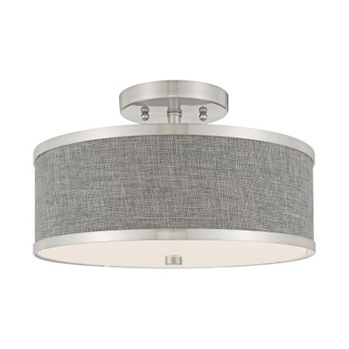 Park Ridge 2 Light 13 Inch Wide Semi Flush Mount by Livex - 60422-91