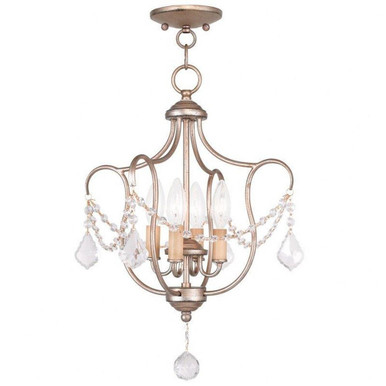 Chesterfield 4 Light 14 Inch Wide Flush Mount by Livex - 6434-02