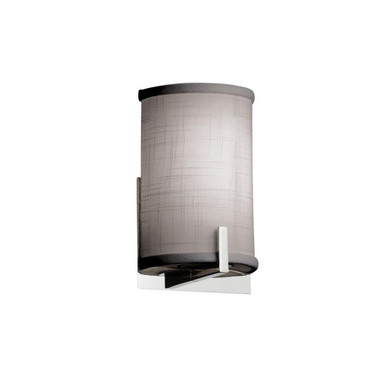 Textile Century 1 Light ADA Gray Wall Sconce by Justice Design - FAB-5531-GRAY