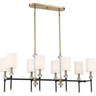 Tivoli 8 Light Small Linear Chandelier by Savoy House - 1-1889-8-143