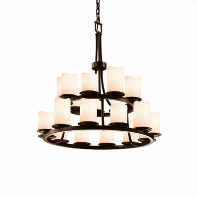Candlearia Dakota 21 Light Large 2 Tier Chandelier by JD CNDL-8767-14-CREM