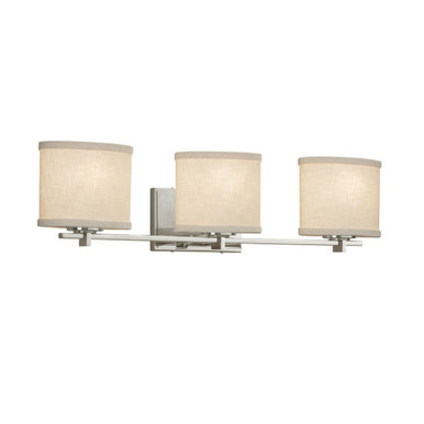 Textile Era 3 Light Oval Crem Vanity Light by Justice Design - FAB-8443-30-CREM