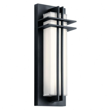 Manhattan 12.5W 1 LED Light Outdoor Wall Lantern by Kichler - 49297BKTLED