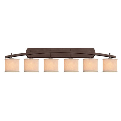 Textile Archway 6 Light Vanity Light by Justice Design - FAB-8596-30-CREM