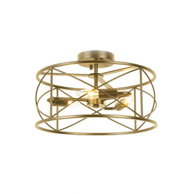 Calah 3 Light 15 Inch Wide Semi Flush Mount by Dainolite - CLH-153FH