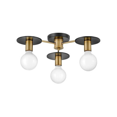 Bobbie 3 Light 20 Inch Wide Semi Flush Mount by Lark - 83203LCB