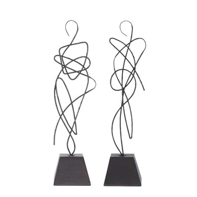 Arabesque Sculpture (Set of 2) 19 Inch Tall and 4 Inch Wide by Renwil - STA773