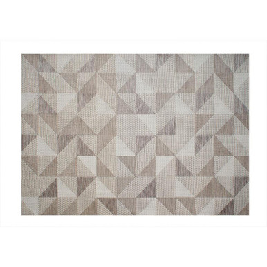 Prism Taupe Outdoor Rug 63 x 88 Inches by Treasure Garden - RG-252-560
