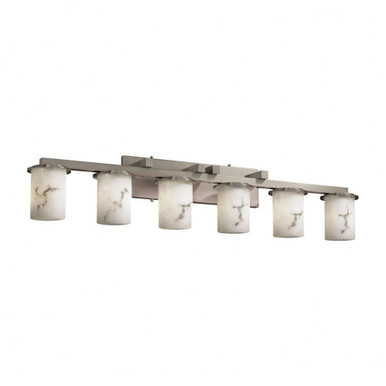 Lumenaria Dakota 6 Light Cylinder Flat Rim Vanity Light by Justice Design - FAL-8786-10