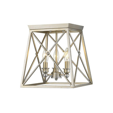 Trestle 3 Light 11 Inch Wide Flush Mount by Z-Lite - 447F11