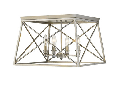 Trestle 4 Light 18 Inch Wide Flush Mount by Z-Lite - 447F18
