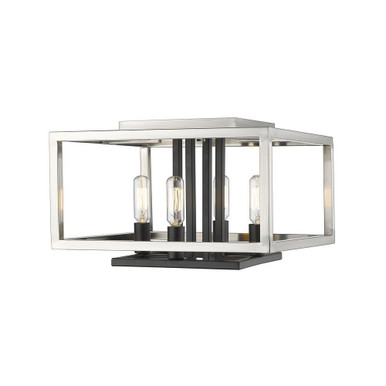 Quadra 4 Light 13 Inch Wide Flush Mount by Z-Lite - 456F-Q