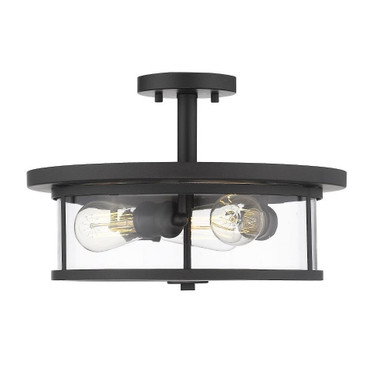 Savannah 3 Light 15.75 Inch Wide Semi Flush Mount by Z-Lite - 462SF16-BRZE