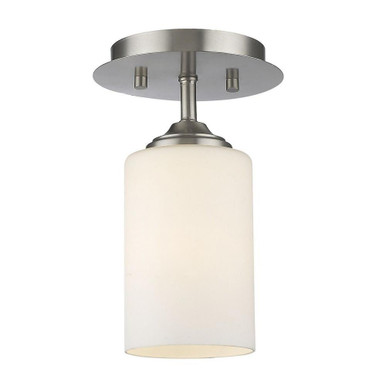 Bordeaux 1 Light 5.5 Inch Wide Semi Flush Mount by Z-Lite - 435F1-BN