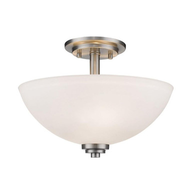 Ashton 3 Light 15.75 Inch Wide Semi Flush Mount by Z-Lite 443SF-BN