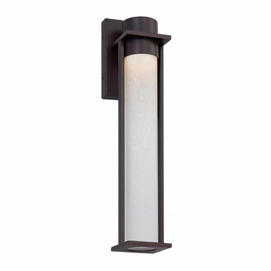 Wooster 14W 1 LED Outdoor Wall Mount by Justice Design - FSN-7164W-ETCH-MBLK