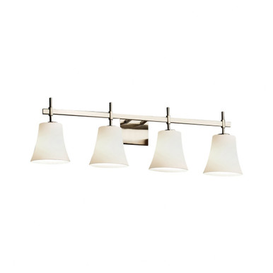 Fusion Union 4 Light Round Opal Glass Vanity Light by Justice Design - FSN-8414-20-OPAL
