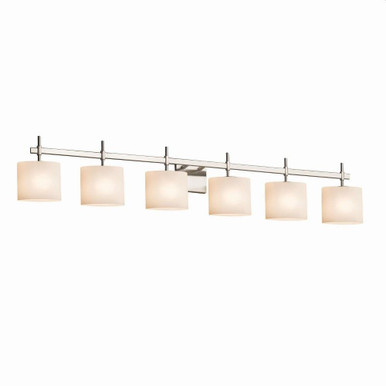Fusion Union 6 Light Opal Glass Vanity Light by Justice Design - FSN-8416-30-OPAL