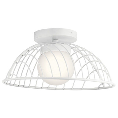 Clevo 1 Light 18 Inch Wide Semi Flush Mount by Elan - 84096