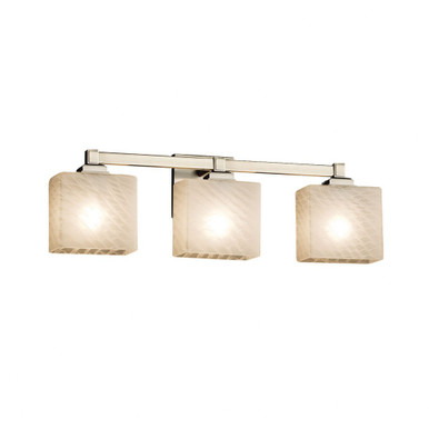 Fusion Regency 3 Light Weve Glass Vanity Light by Justice Design - FSN-8433-55-WEVE
