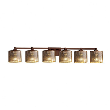 Fusion Regency 6 Light Oval Mror Glass Vanity Light by Justice Design - FSN-8436-30-MROR