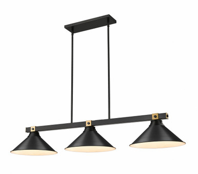 Bronte 3 Light Billiard 8.75 Inch Tall and 15.25 Inch Wide By Z-Lite - 1955-3MB-1525