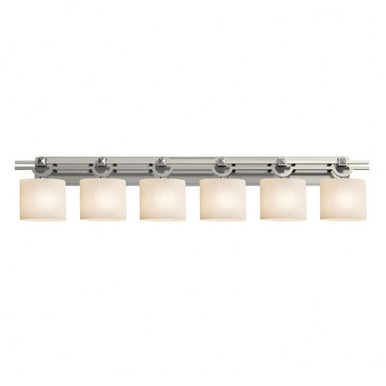 Fusion Argyle 6 Light Opal Glass Vanity Light by Justice Design - FSN-8506-30-OPAL