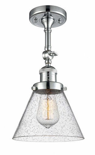 Cone 1 Light 14.5 Inch Tall Semi Flush Mount by Innovations - 201F-G4